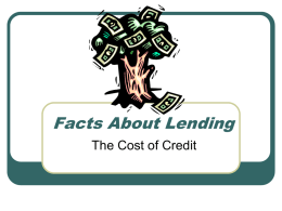 Facts About Lending - Jump$tart Coalition