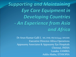 Appasamy Associates_Supporting and Maintaining Eye Care