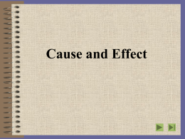 Cause and Effect - Delta State University