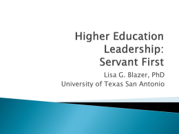 Leading in Higher Education