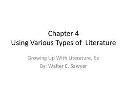 Chapter 1 What`s So Special About Literature?