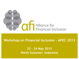 - Alliance for Financial Inclusion