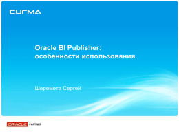 Oracle BI Publisher: Особенности использования