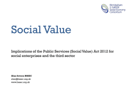 Implications of the Public Services (Social Value)