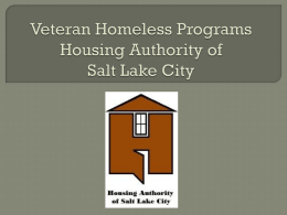 Veteran Homeless Programs Housing Authority of Salt