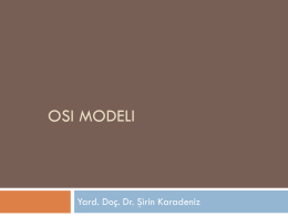 OSI Modeli - Doç.Dr.Şirin Karadeniz