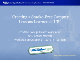 TH-3.04 Creating a Smoke Free Campus at UB - Daun