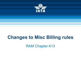 Changes to Misc Billing rules