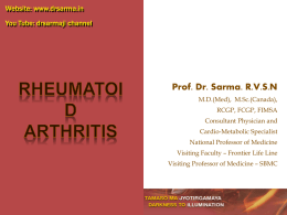 Rheumatoid Arthritis by Dr Sarma