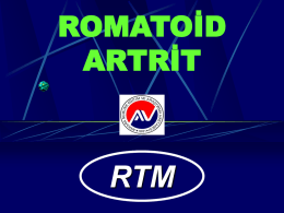 ROMATOİD ARTRİT - Romatizma Tedavi Merkezi Ankara