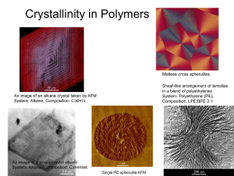 Crystallinity - Loy Research Group