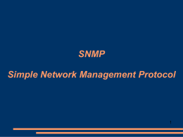 Utilisation de SNMP