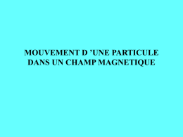 mouvement d `une particule dans un champ