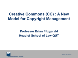 (CC): A New Model for Copyright Management