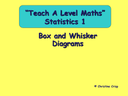 4 Box and Whisker Diagrams