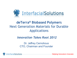 deTerra ® Biobased Polymers