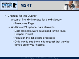 MSRT - Minnesota Stroke Registry