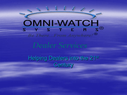 Presentation - Omni-Watch Dealer Services
