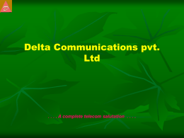 Presentation - Delta Technocreations Pvt Ltd.