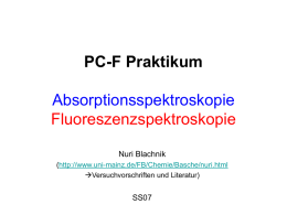 Seminar zu PC-F Praktikum Absorption und Fluoreszenz
