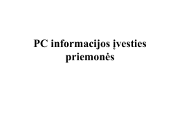 PC informacijos įvesties priemonės