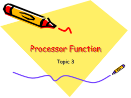 Processor Function - Shawlands Academy
