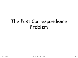 Post-Correspondence Problem