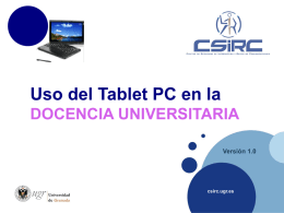 Uso del Tablet PC en la DOCENCIA UNIVERSITARIA