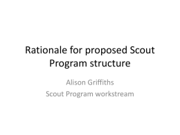 New Scout Programme (PowerPoint presentation)