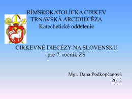 Cirkevné diecézy na Slovensku