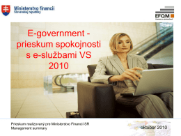 E-government – prieskum spokojnosti so súčasnými službami