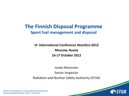 The Finnish Disposal Programme