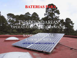 TV SEC BATERIAS 2 - Proyecto de Energía Renovable