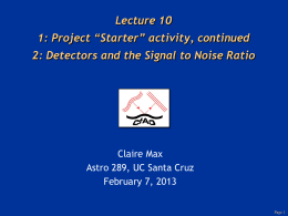 Lecture ppt - UCO/Lick Observatory