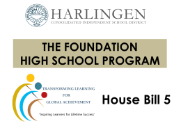 The Foundation High School Program Power Point