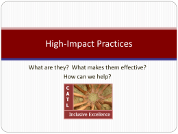 High-Impact Practices