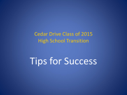High School Transition Tips for Success