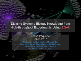 Divining Systems Biology Knowledge from High-throughput