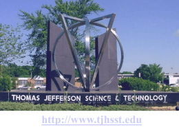 Chalk Talk - Thomas Jefferson High School for Science and