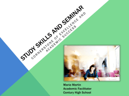 Study Skills and Seminar
