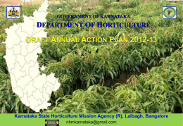 Karnataka - National Horticulture Mission