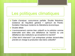 Les politiques climatiques