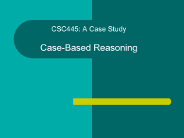 Case-Based Reasoning (cont.)