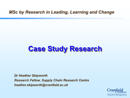 Case Study Lecture - HS - April08