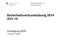 Sicherheitsverbundsübung 2014 (SVU 14)