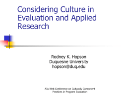 Evaluation findings for the ethnographer: What surprise?