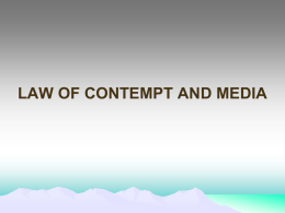 9) law of contempt and media