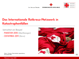 Das internationale Rote Kreuz im Katastrophenfall
