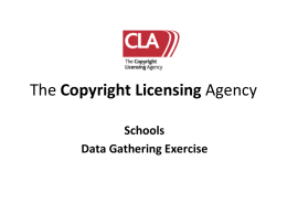 The Copyright Licensing Agency
