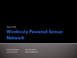 Wirelessly Powered Sensor Network